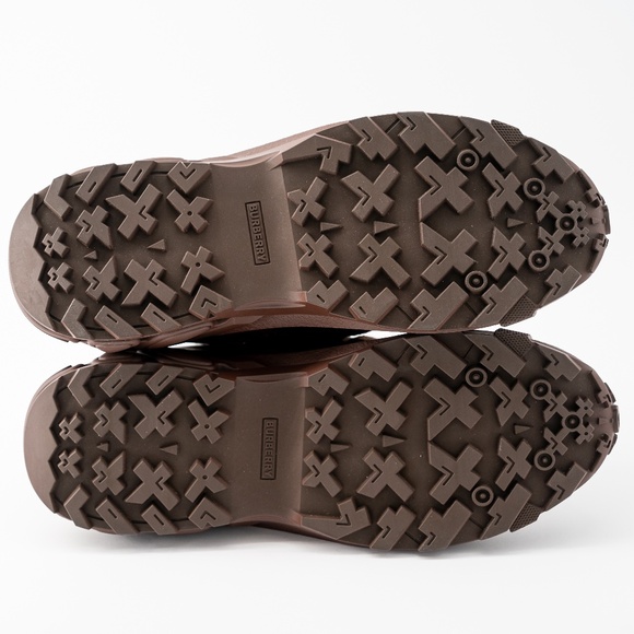 size 12 /EU 45 Burberry Arthur Lace Brown Sneakers Leather Deep Earth main image 6